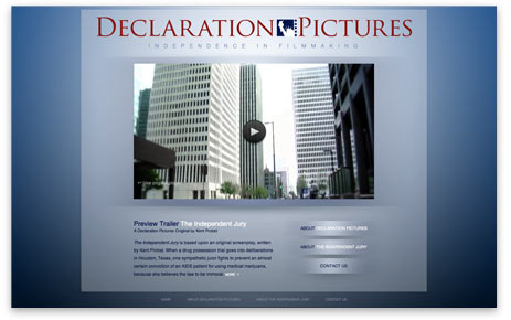 web site home page for Declaration Pictures